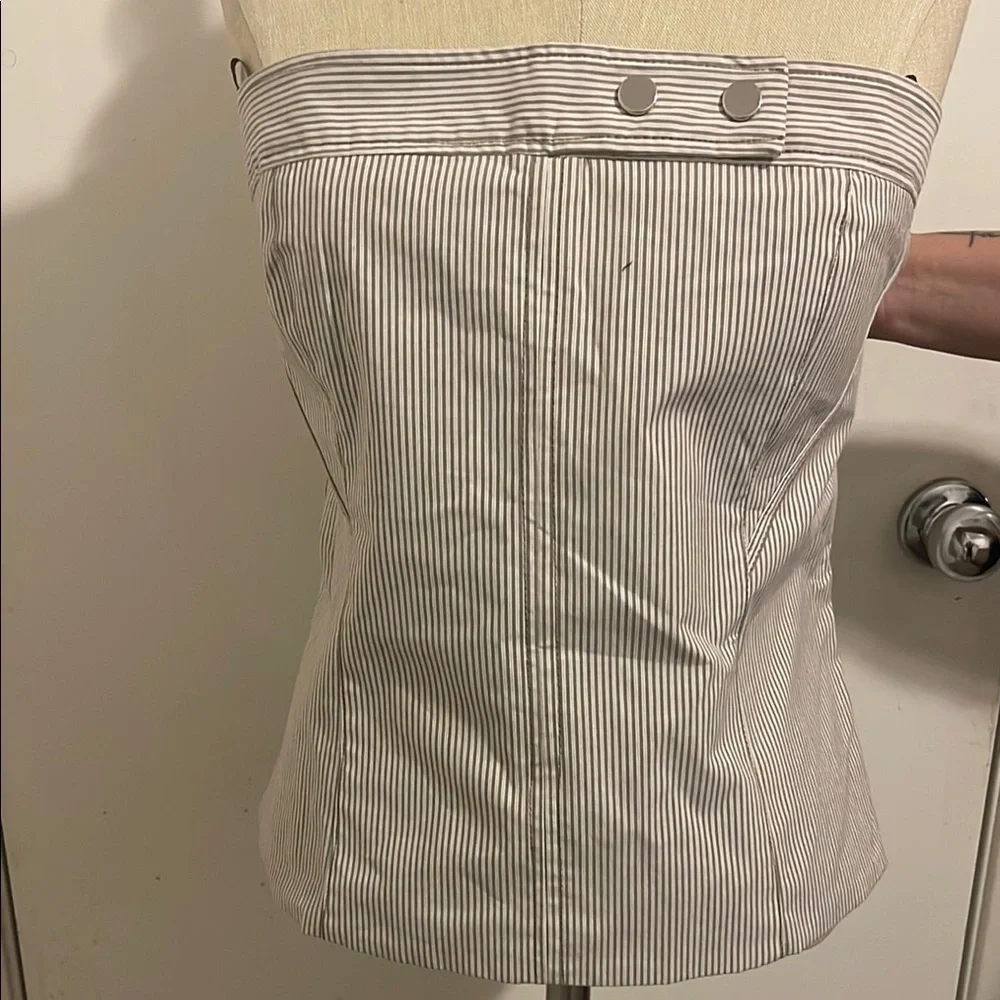 NWT Zara Striped Strapless Top - Picture 2 of 6